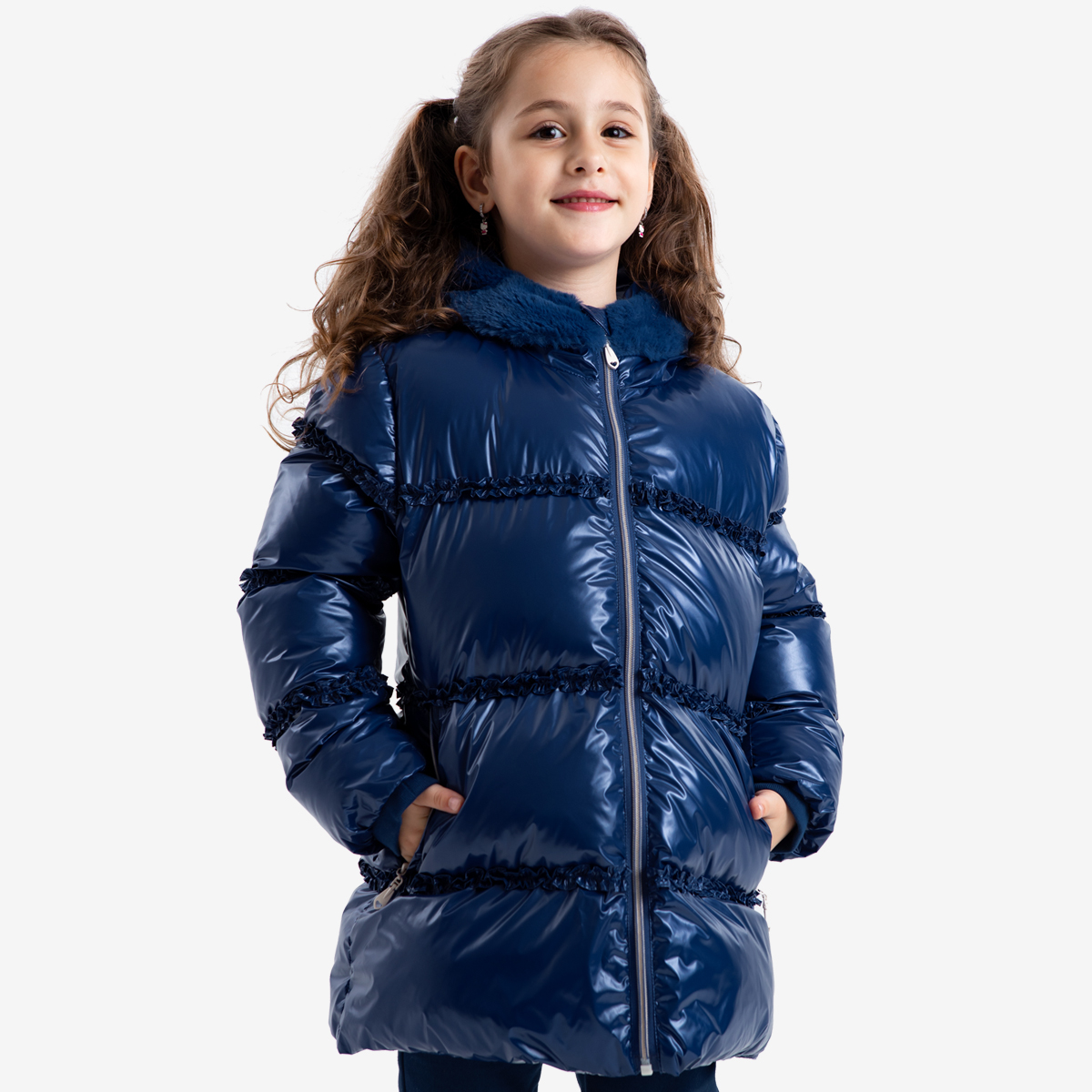 Куртка детская Kapika IKGCK01-Z3, цвет синий, размер 128 скакалка гимнастическая с люрексом body form bf sk04 bf jrgl01 3м 180гр синий