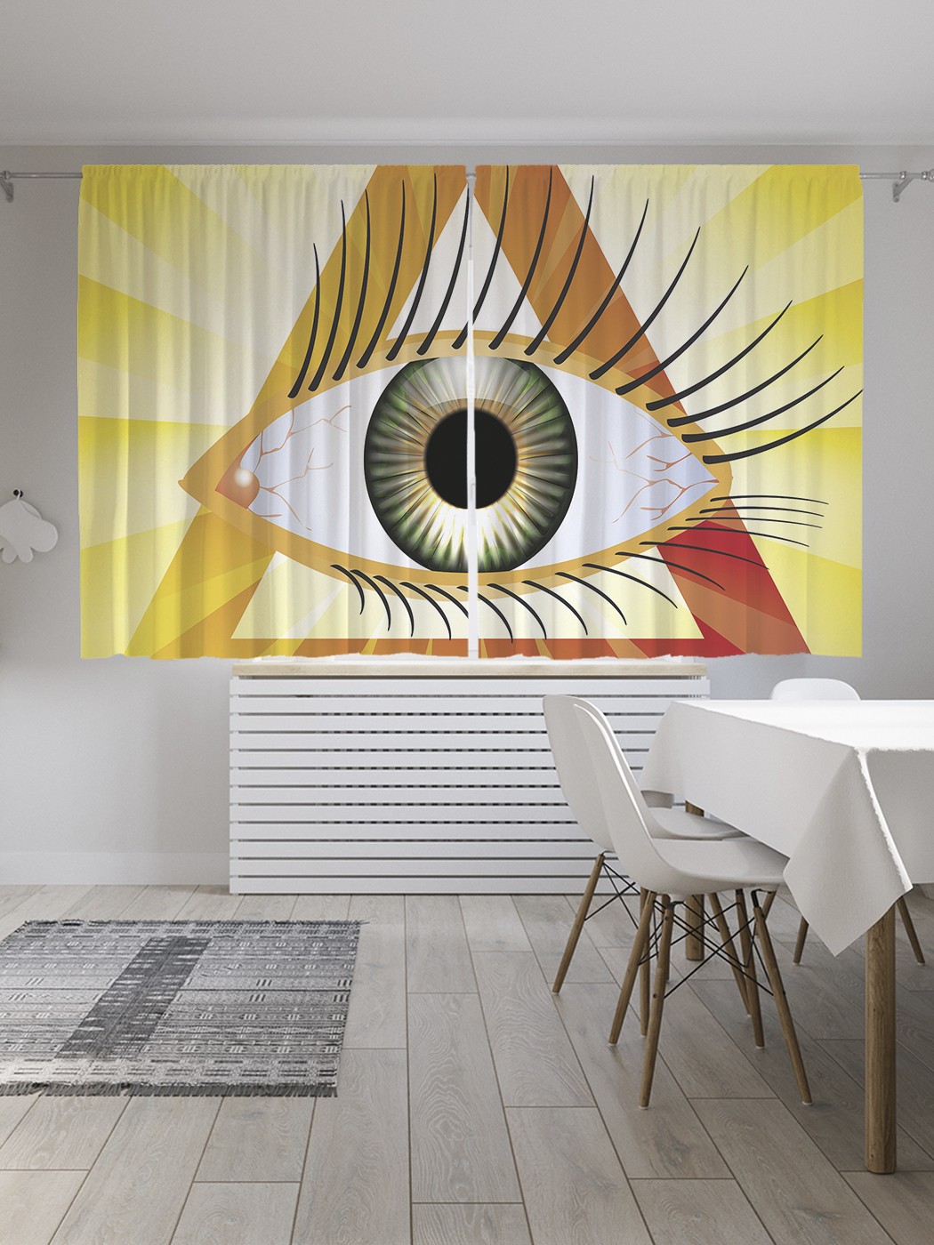 

Классические шторы JoyArty "Глаз в треугольнике", серия Oxford DeLux, 2 полотна 145x180 см, Глаз в треугольнике