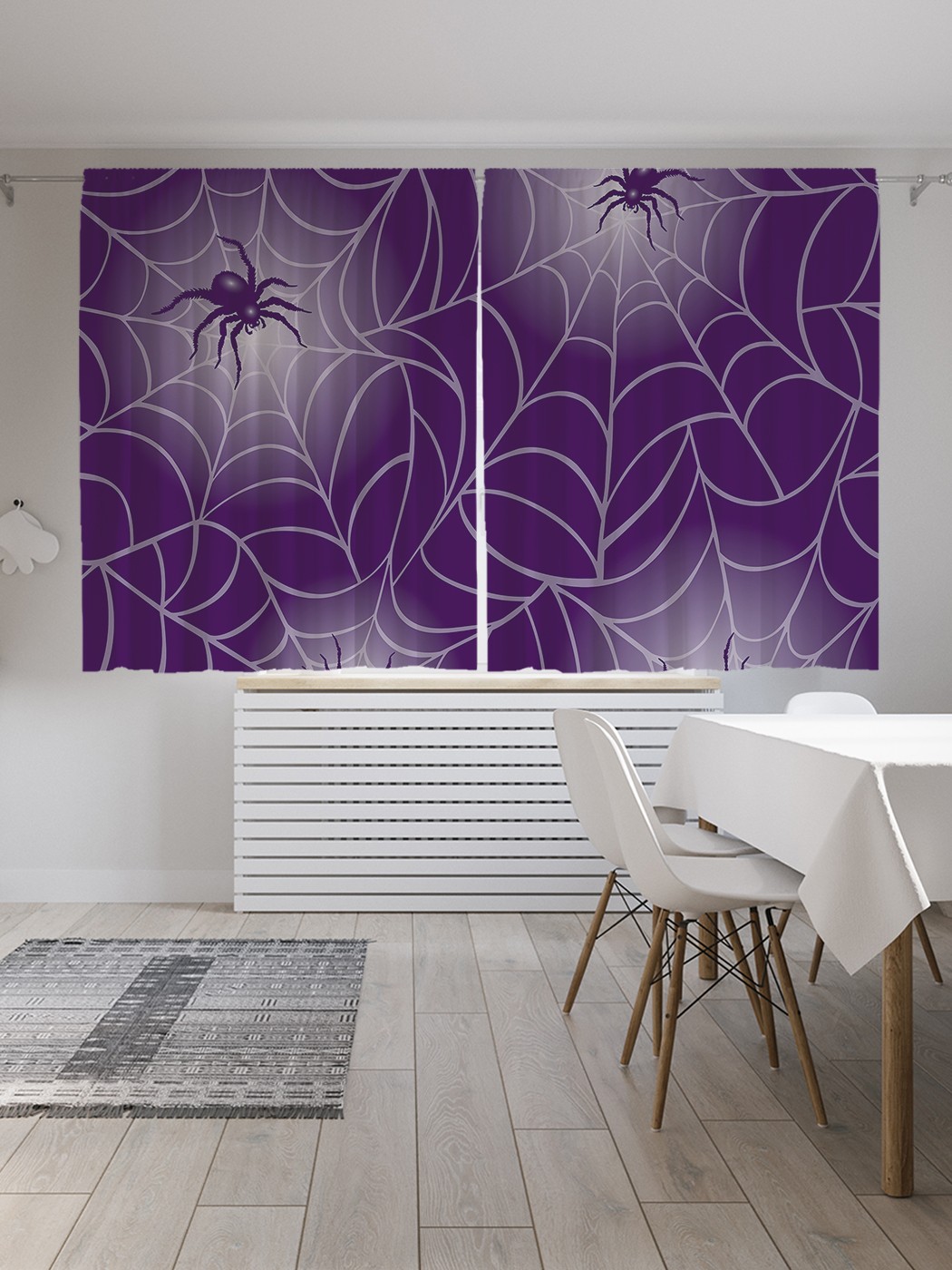 

Классические шторы JoyArty "Паутина и паук", серия Oxford DeLux, 2 полотна 145x180 см, Паутина и паук