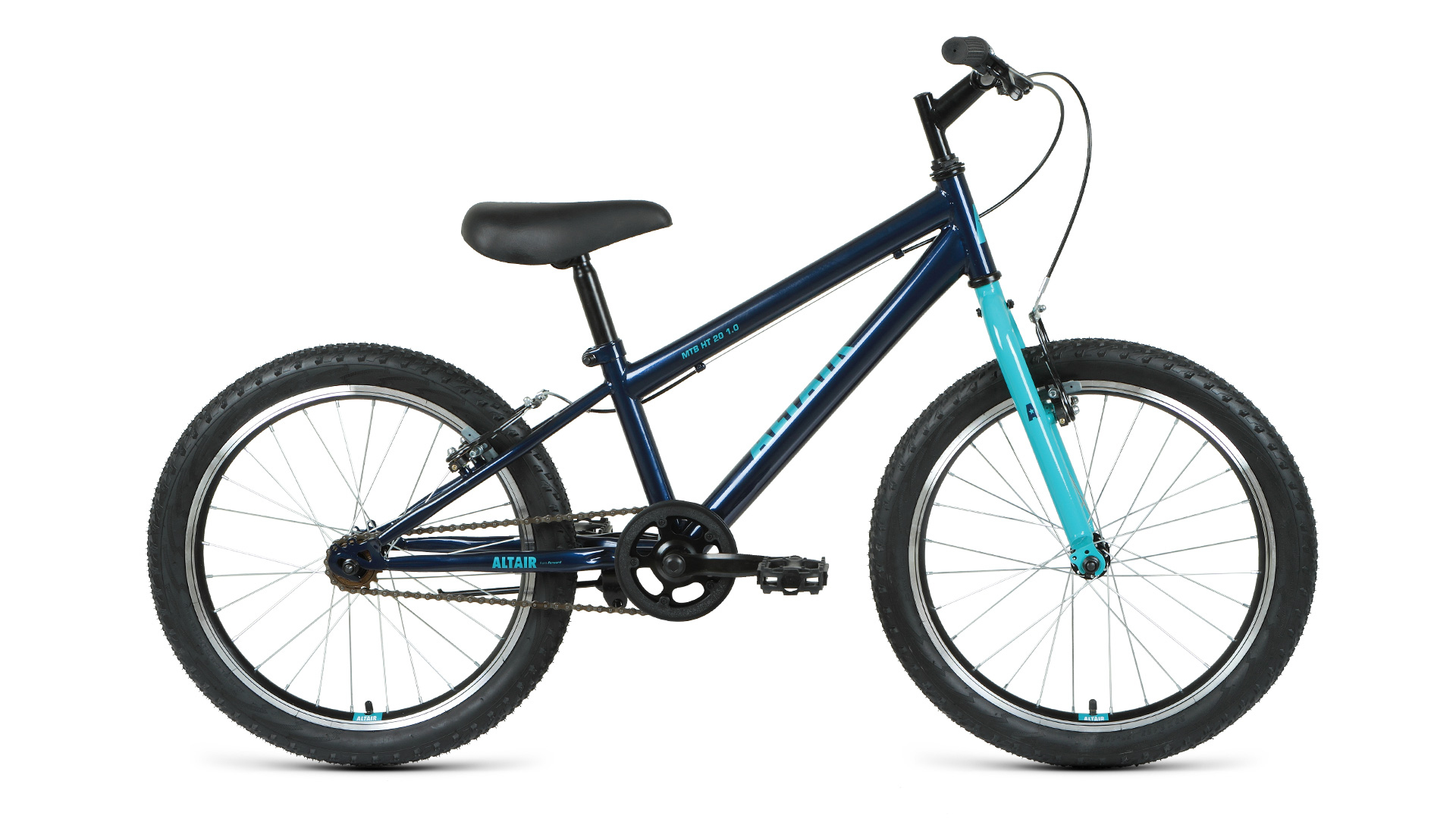 фото Велосипед altair mtb ht 20 1.0 2021 10.5" темно-синий/бирюзовый