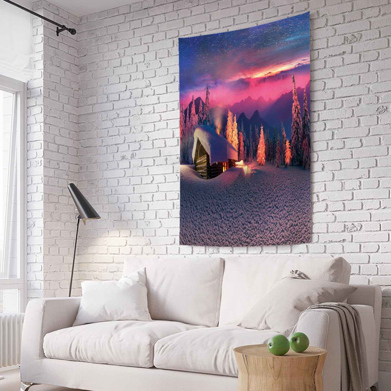 

Вертикальное фотопанно на стену JoyArty Домик под снегом 150x200 см, Домик под снегом