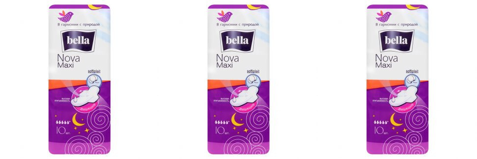 Прокладки BELLA Nova Maxi 10шт 3 уп Bella белый