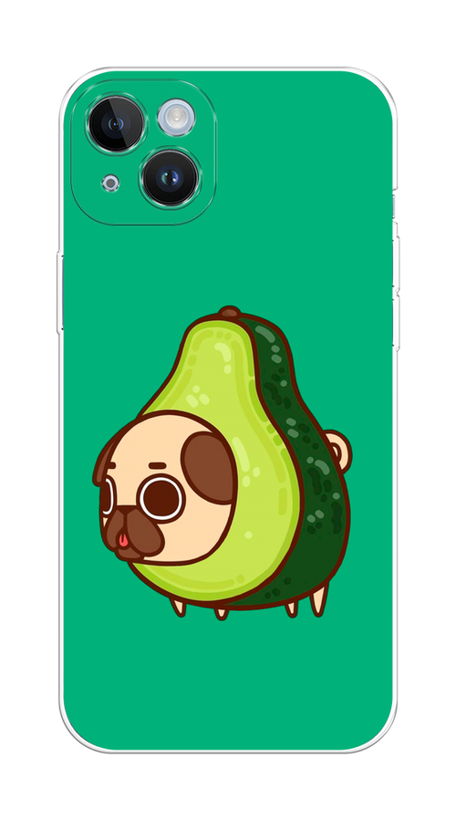 

Чехол на Apple iPhone 14 Plus "Мопс авокадик", Зеленый, 15350-1