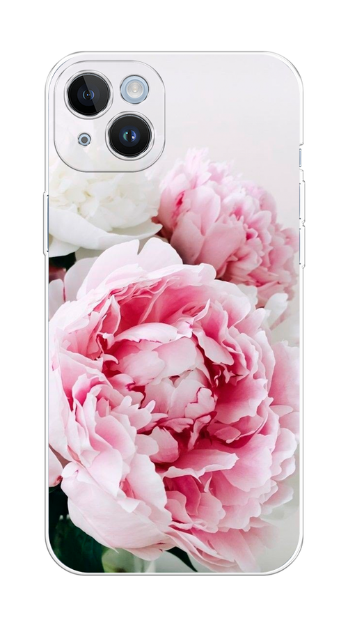 

Чехол на Apple iPhone 14 Plus "Розовые и белые пионы", Розовый;белый, 15350-2