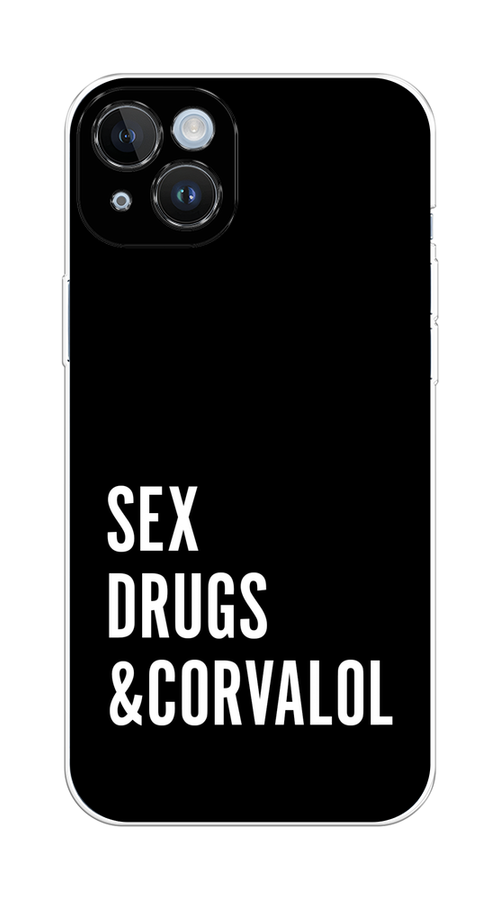 

Чехол на Apple iPhone 14 Plus "Corvalol", Черный;серый;белый, 15350-6