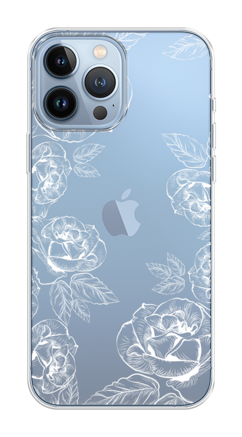 

Чехол на Apple iPhone 13 Pro Max "Розы графика", Черный;серый, 14450-1