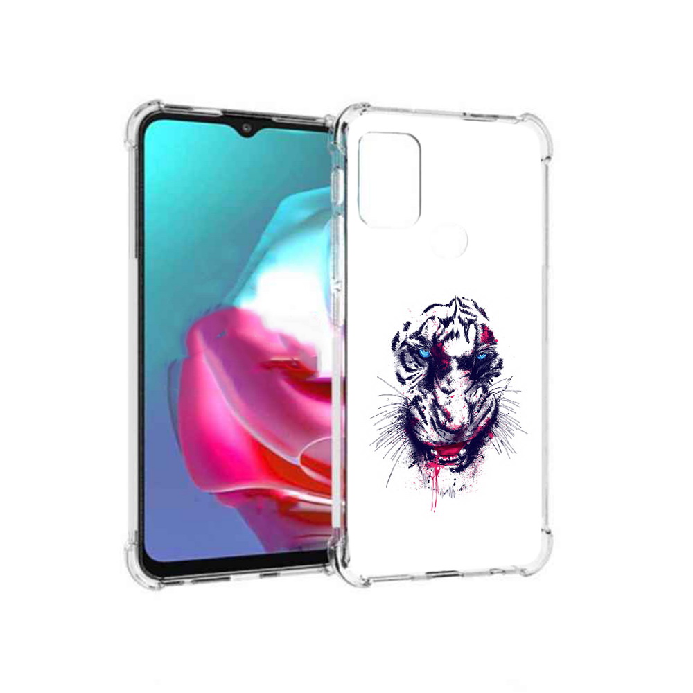 

Чехол MyPads Tocco для Motorola Moto G безумный тигр (PT227061.346.228), Прозрачный, Tocco
