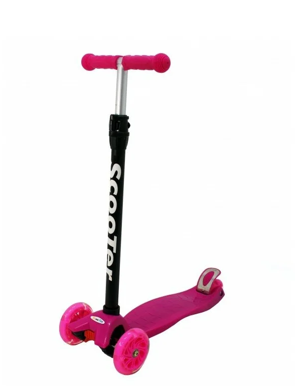 

Самокат Scooter BKS-110 трехколесный с подсветкой розовый, BKS-110 61929