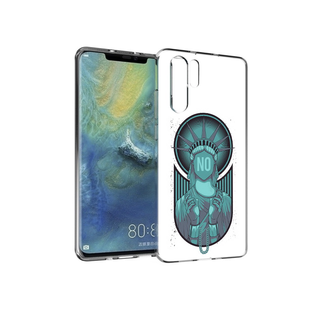 

Чехол MyPads Tocco для Huawei P30 Pro статуя свободы зеленый, Прозрачный, Tocco