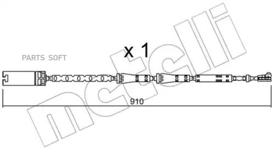 Датчик Износа Тормозных Колодок METELLI su282 1583₽