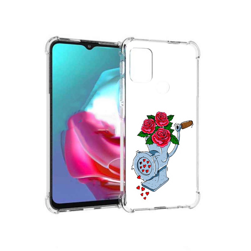 

Чехол MyPads Tocco для Motorola Moto G Цветочные сердца (PT227061.346.199), Прозрачный, Tocco