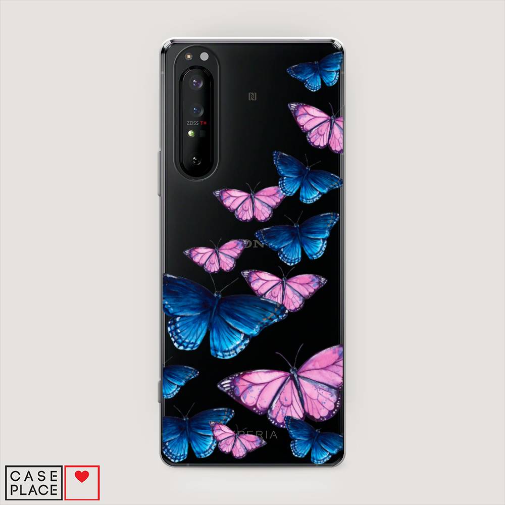 фото Силиконовый чехол "полет бабочек" на sony xperia 1 ii awog