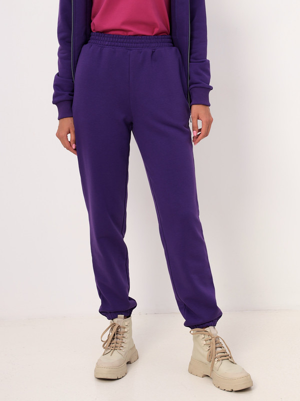 Спортивные брюки женские MOM №1 MOM-5124 фиолетовые 2XL