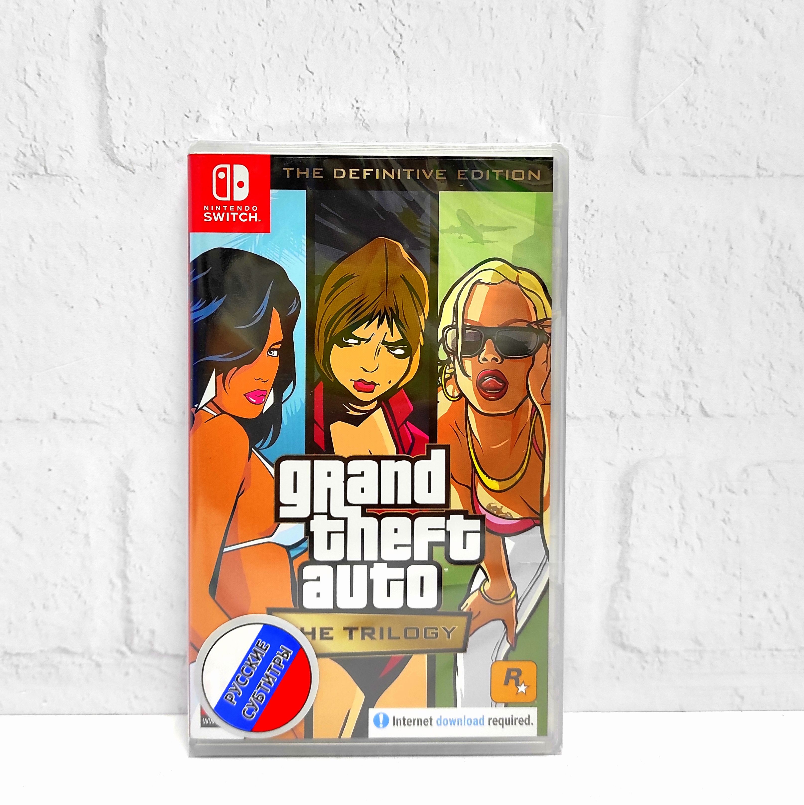 

Игра Grand Theft Auto The Trilogy Definitive Edition GTA Русские субтитры Nintendo Switch, Grand Theft Auto The Trilogy Definitive Edition GTA Русские субтитры