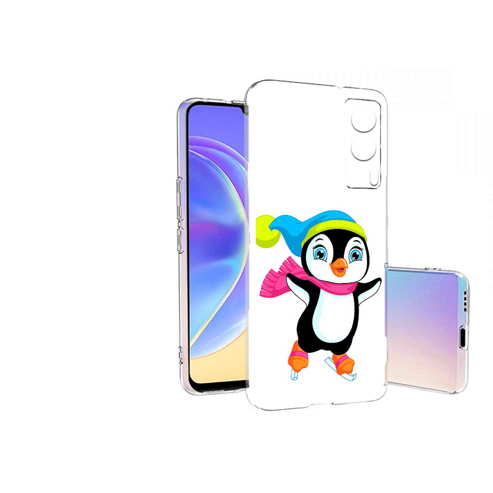 

Чехол MyPads Tocco для Vivo V21E пингвин на коньках (PT161736.380.540), Прозрачный, Tocco