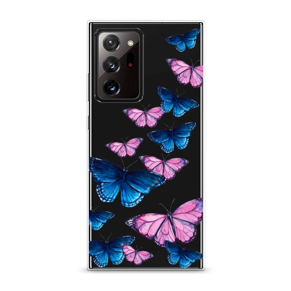 фото Силиконовый чехол "полет бабочек" на samsung galaxy note 20 ultra awog