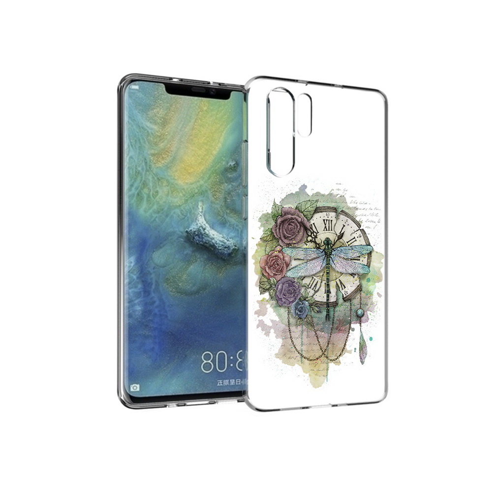 Чехол MyPads Tocco для Huawei P30 Pro старинные часы в цветах