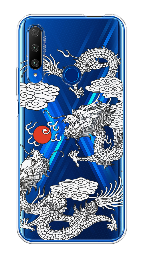 

Чехол на Huawei Honor 9X Premium "Драконы с ножом", Прозрачный;черный;белый, 610650-1