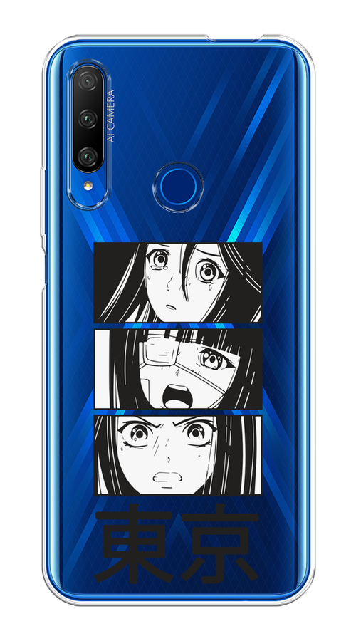 

Чехол на Huawei Honor 9X Premium "Tokyo girls", Белый;черный;прозрачный, 610650-1