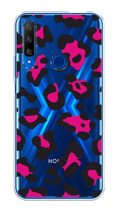 

Чехол на Huawei Honor 9X Premium "Pink cow spots", Черный;розовый, 610650-1