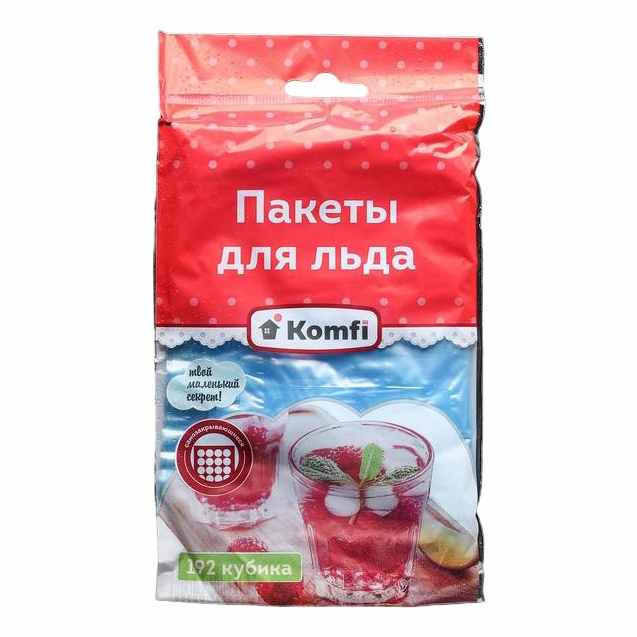 

Пакеты для льда Komfi 192 кубика, Прозрачный