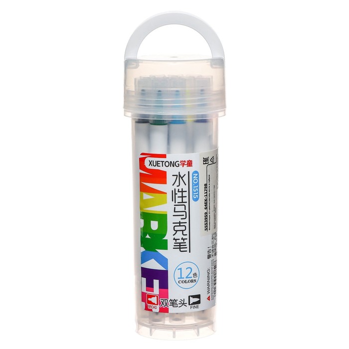 

Фломастеры Sima-land Art Marker, 12 цветов, Разноцветный, Art Marker
