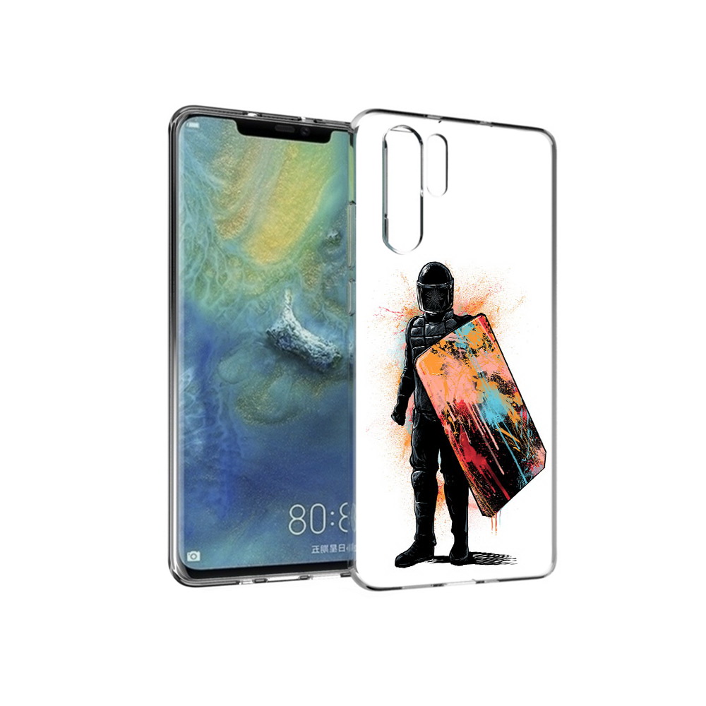 

Чехол MyPads Tocco для Huawei P30 Pro солдат с красочным щитом, Прозрачный, Tocco