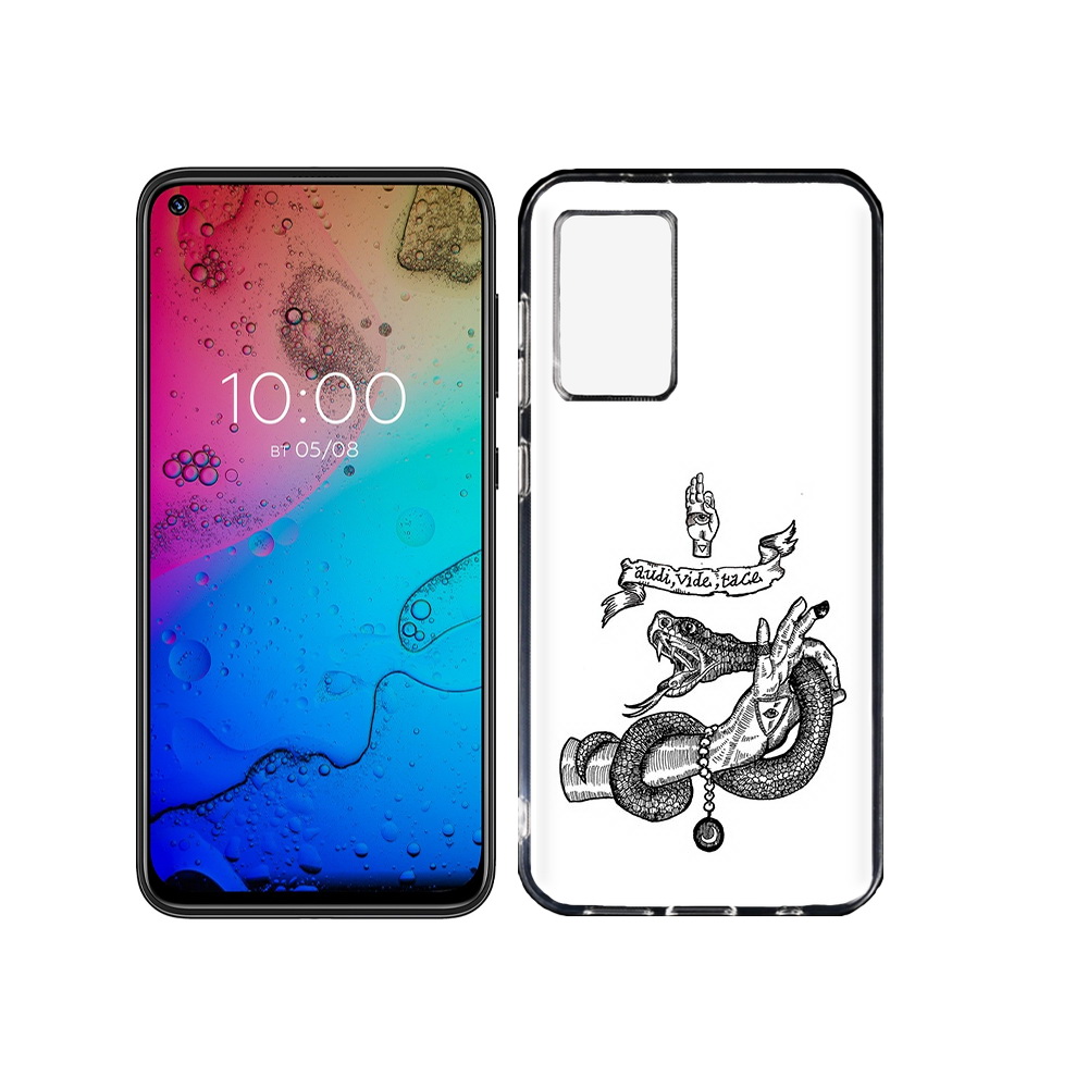 

Чехол MyPads Tocco для BQ Aurora змея на руке рисунок, Прозрачный, Tocco
