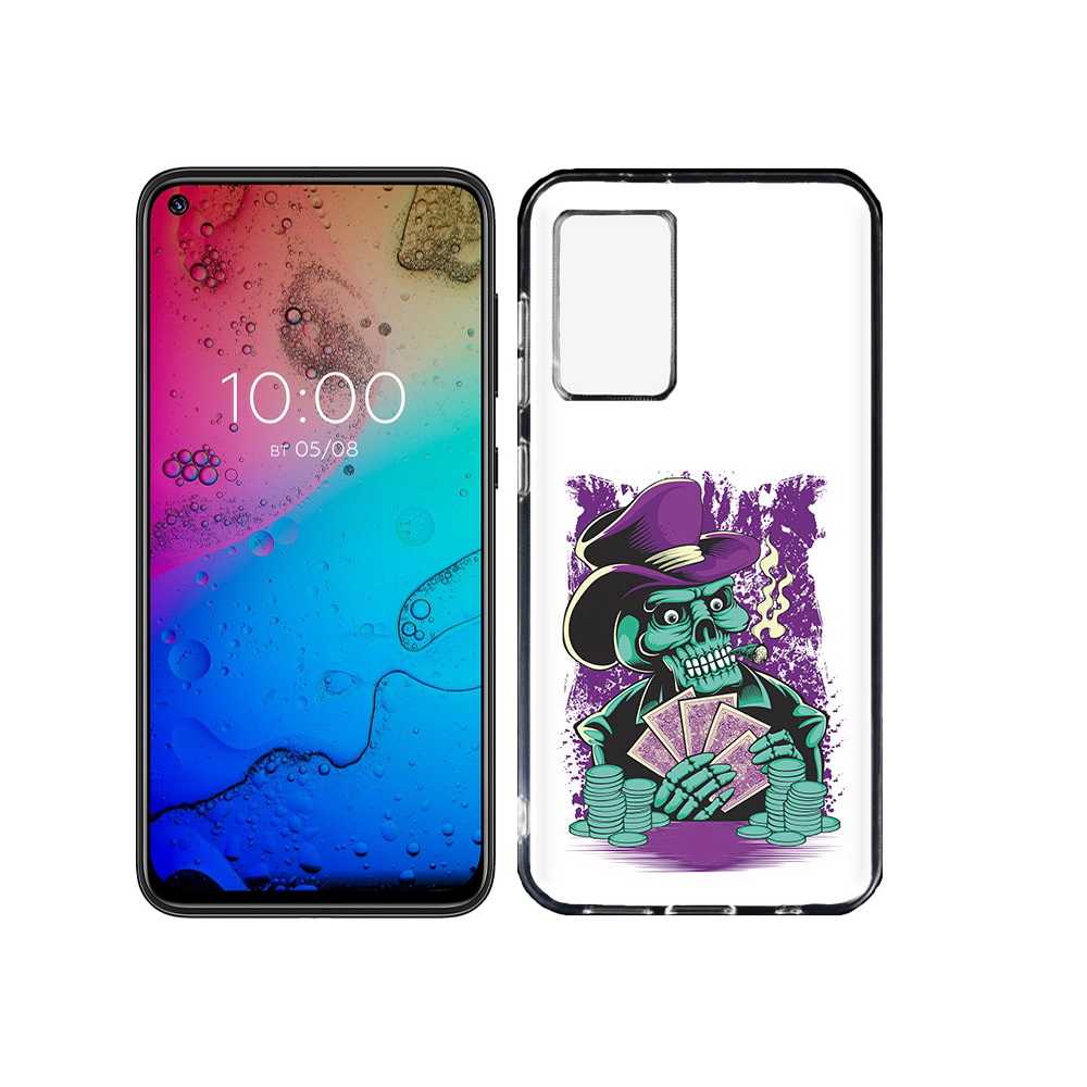 

Чехол MyPads Tocco для BQ Aurora зеленый череп с картами, Прозрачный, Tocco