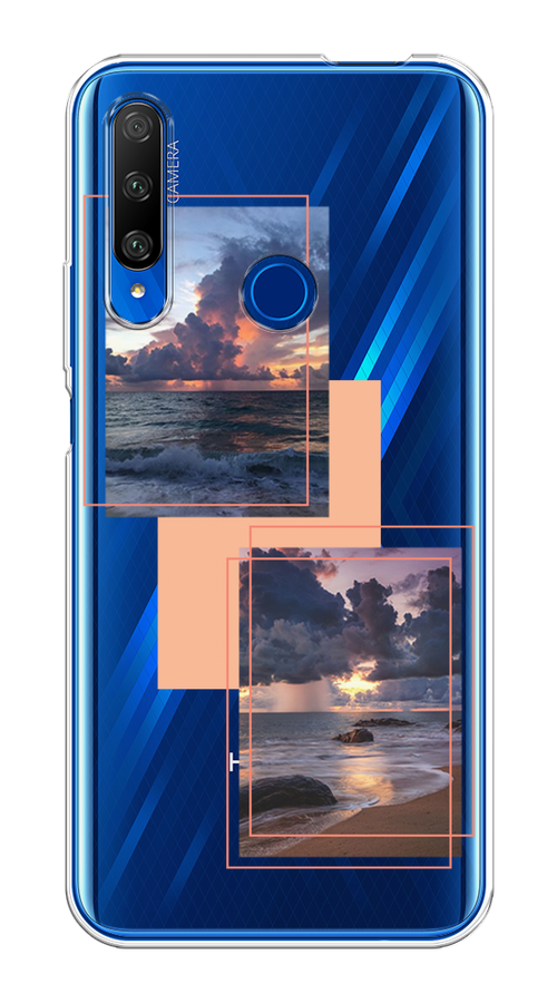 

Чехол на Huawei Honor 9X Premium "Sky collage", Розовый;прозрачный;синий, 610650-1