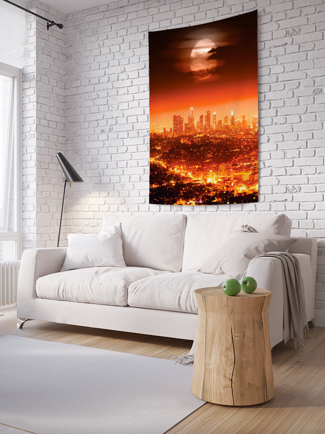 

Вертикальное фотопанно на стену JoyArty Пламенный город 100x150 см, Пламенный город