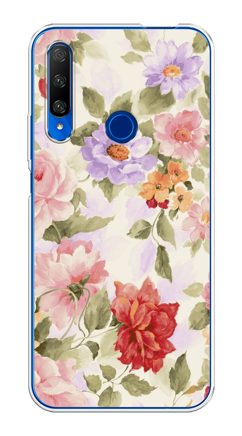 

Чехол на Honor 9X Premium "Акварельные пионы", Розовый;бежевый, 610650-1