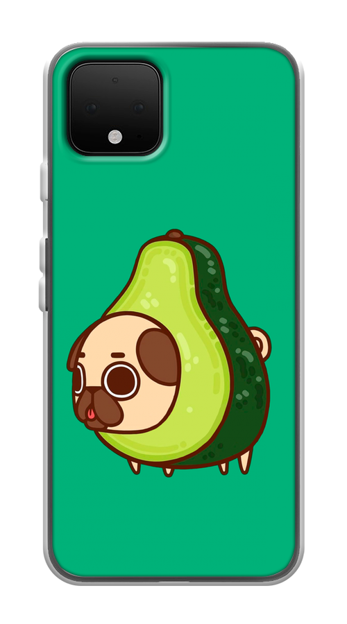 

Чехол на Google Pixel 4 "Мопс авокадик", Зеленый, 270250-1