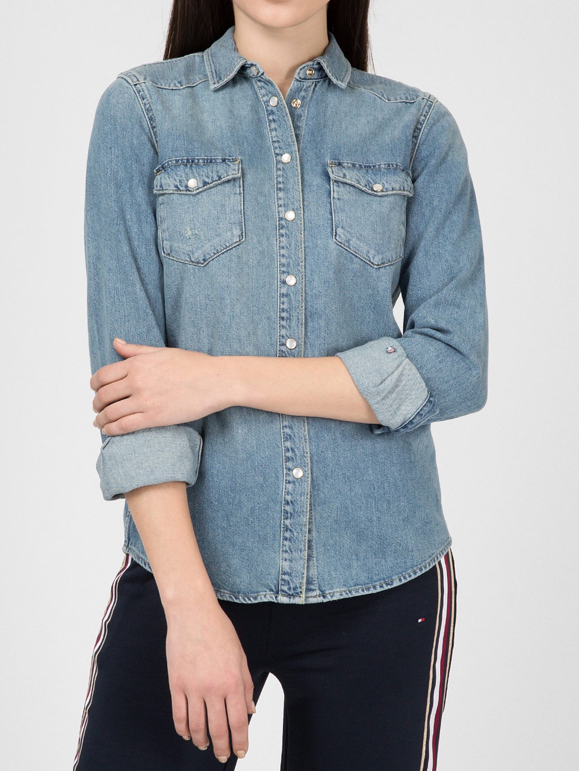 Блузка Tommy Hilfiger WW0WW23778, синий