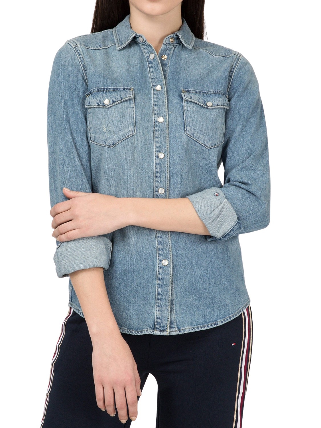 

Блузка Tommy Hilfiger WW0WW23778, синий, AVR1329