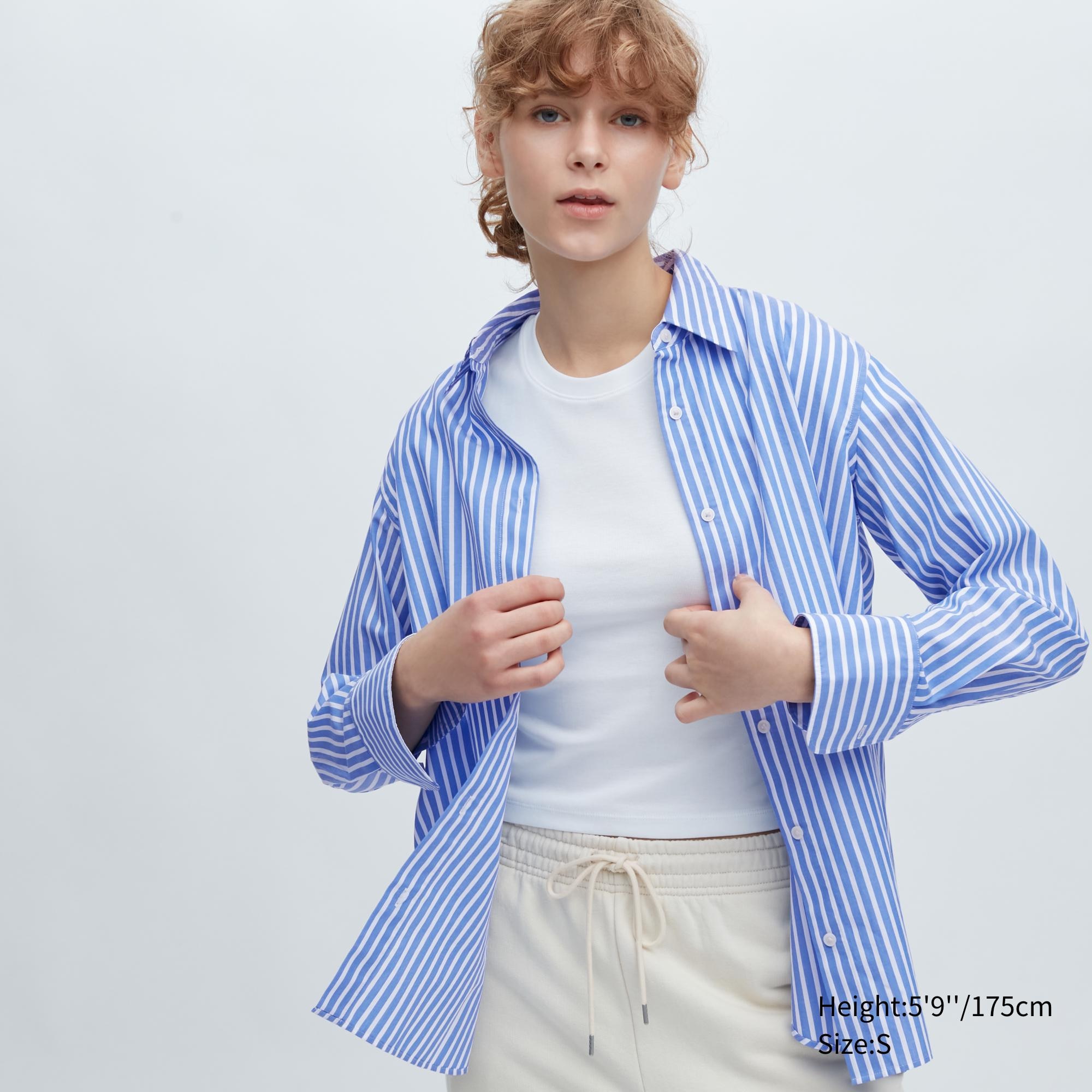 Рубашка женская UNIQLO 458261COL62 синяя XS (доставка из-за рубежа)