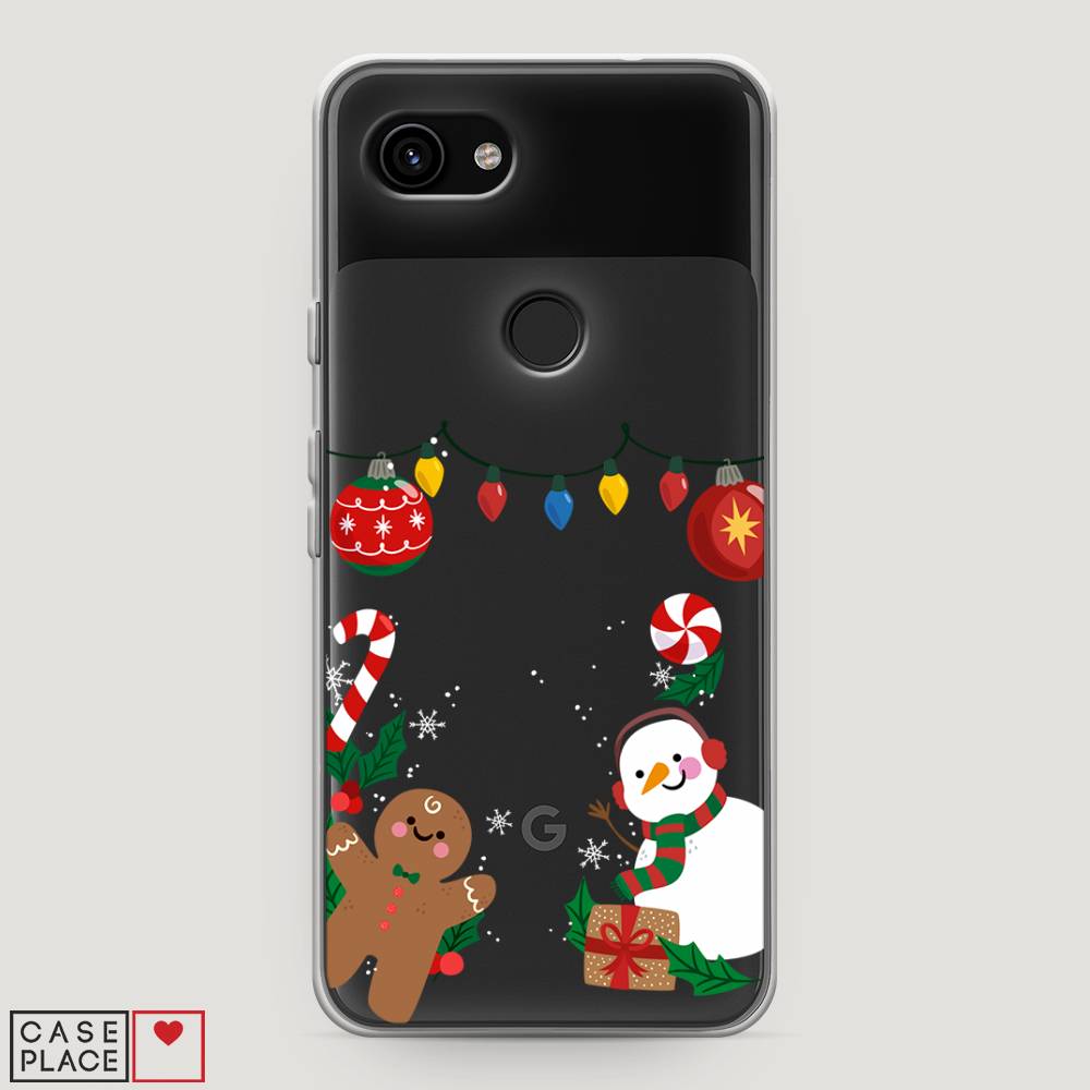 

Чехол на Google Pixel 3a "Новогоднее настроение", Коричневый;красный;зеленый, 270150-5