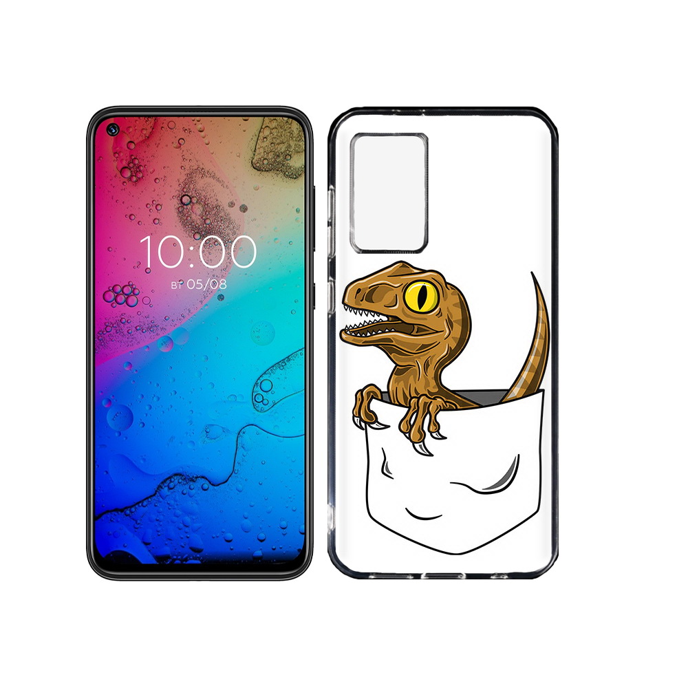 

Чехол MyPads Tocco для BQ Aurora динозавр в кармане, Прозрачный, Tocco