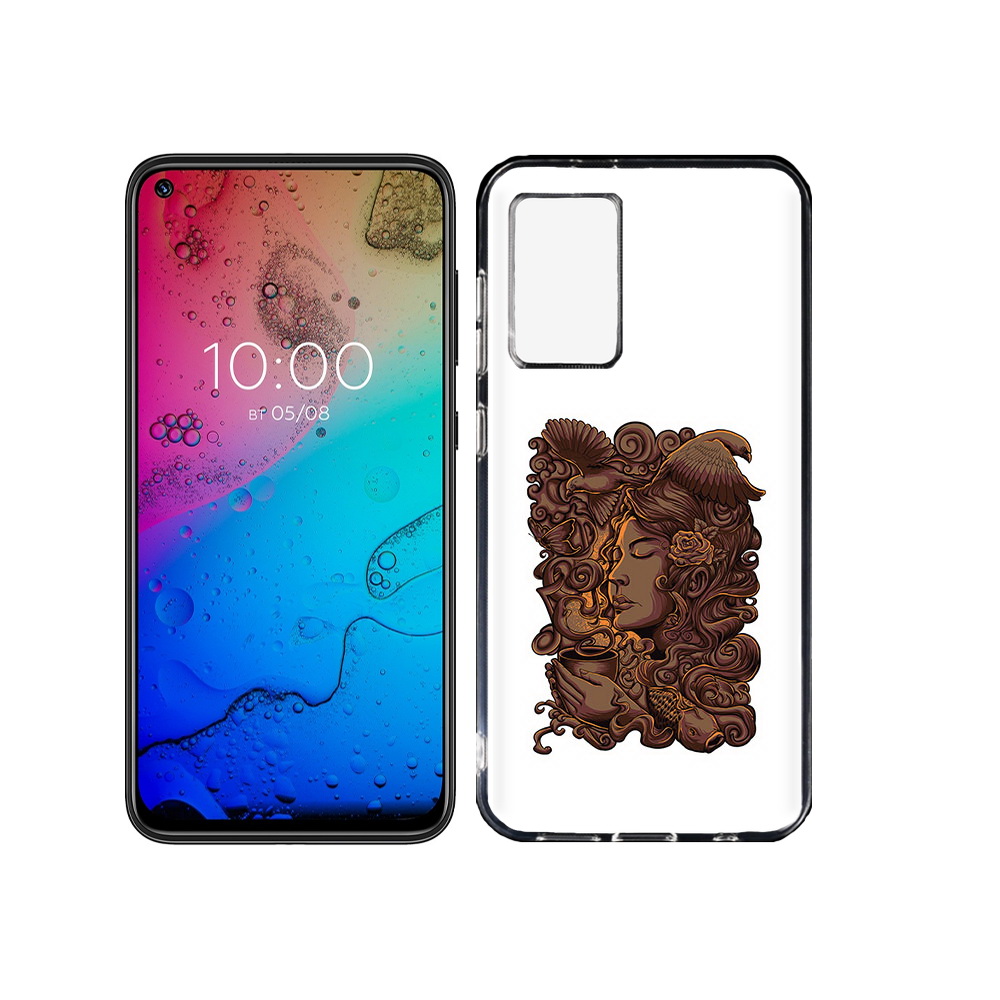 

Чехол MyPads Tocco для BQ Aurora девушка с длинными волосами абстракция, Прозрачный, Tocco