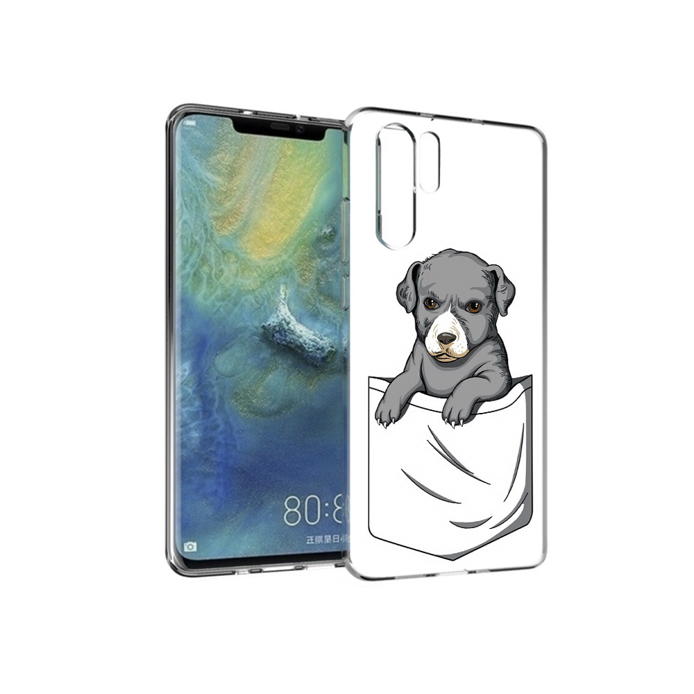 

Чехол MyPads Tocco для Huawei P30 Pro собачка в кармане, Прозрачный, Tocco
