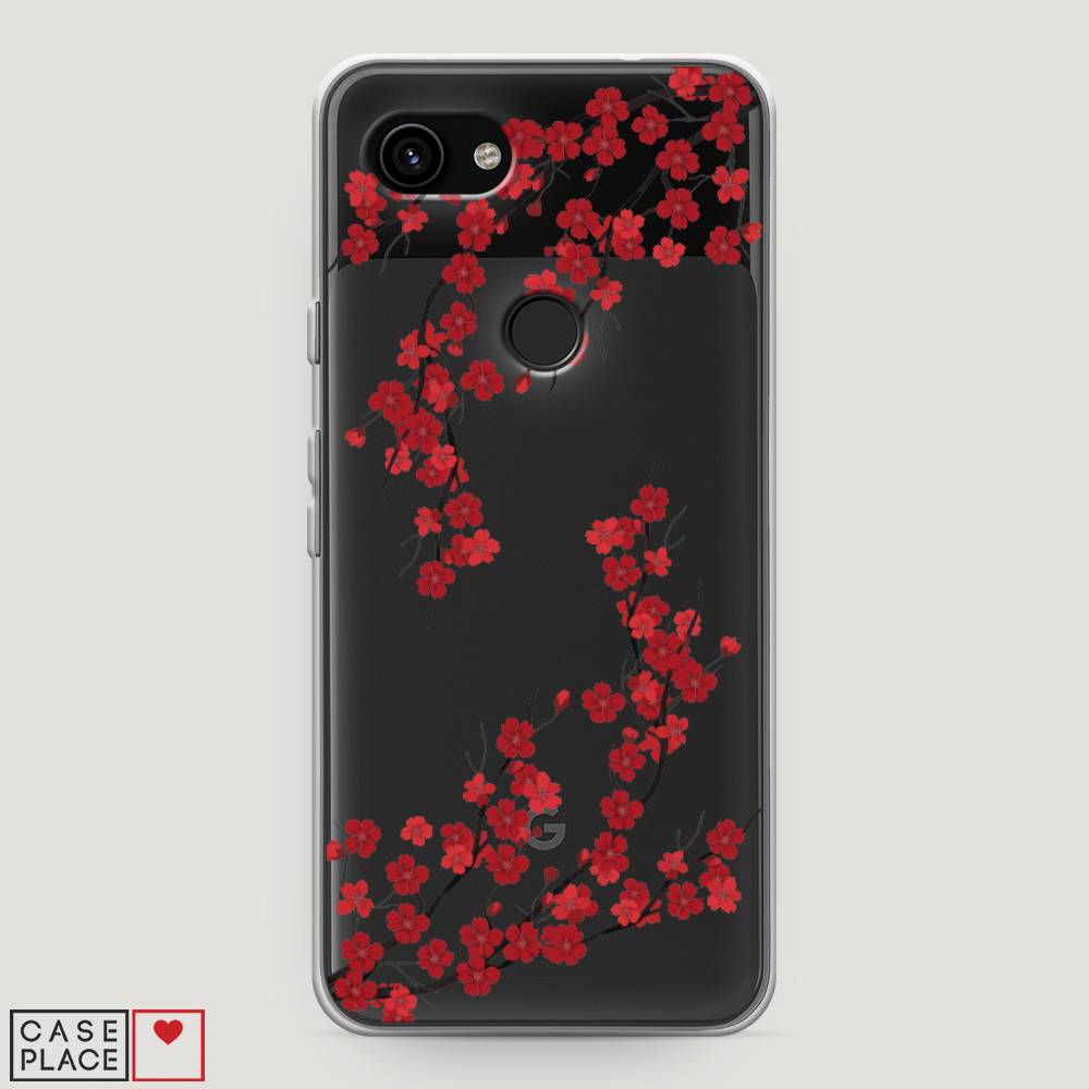 

Чехол на Google Pixel 3a "Красная сакура", Красный;черный, 270150-2