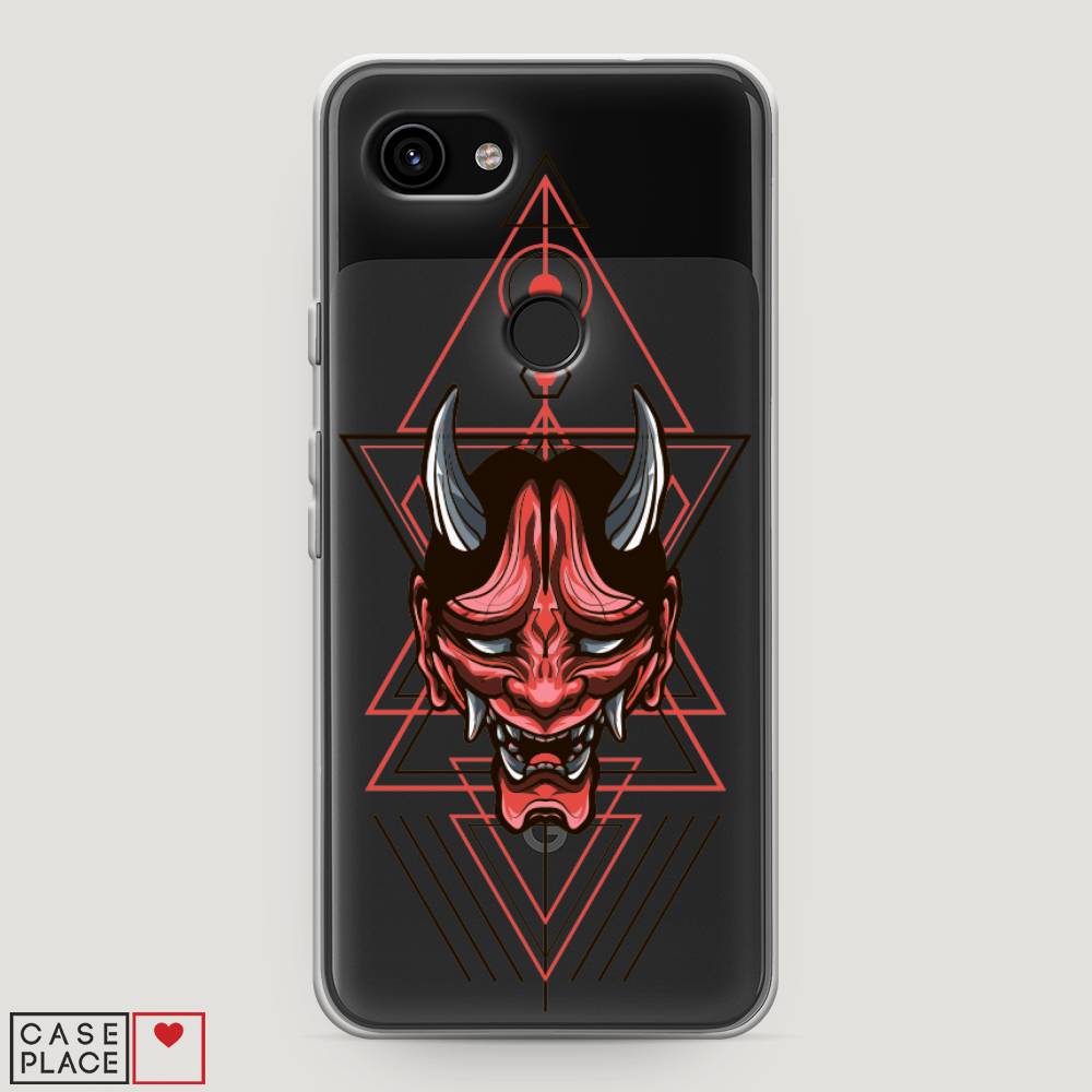 

Чехол на Google Pixel 3a "Hanya Oni mask", Серый;красный;черный, 270150-4