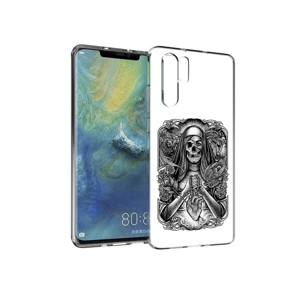 

Чехол MyPads Tocco для Huawei P30 Pro скелет с сердцем, Прозрачный, Tocco