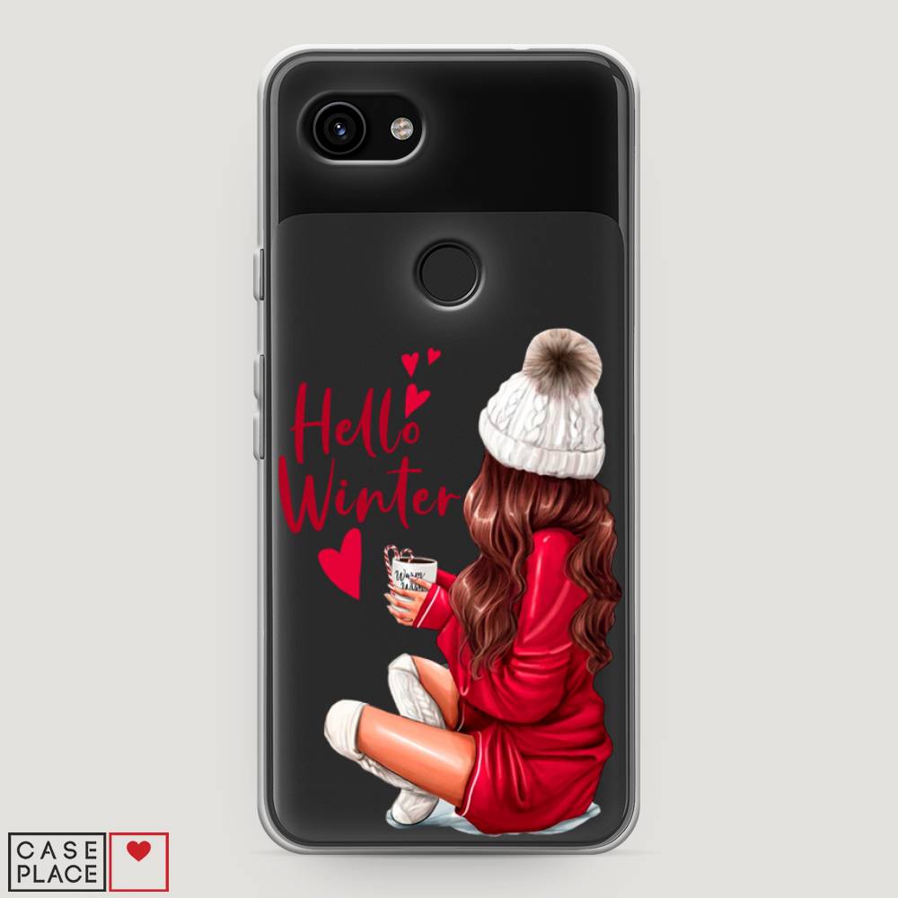 

Чехол на Google Pixel 3a "Hello winter", Красный;белый;коричневый, 270150-5