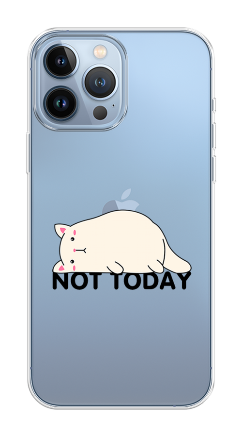 

Чехол на Apple iPhone 13 Pro Max "Cat not today", Белый;розовый;черный, 14450-1
