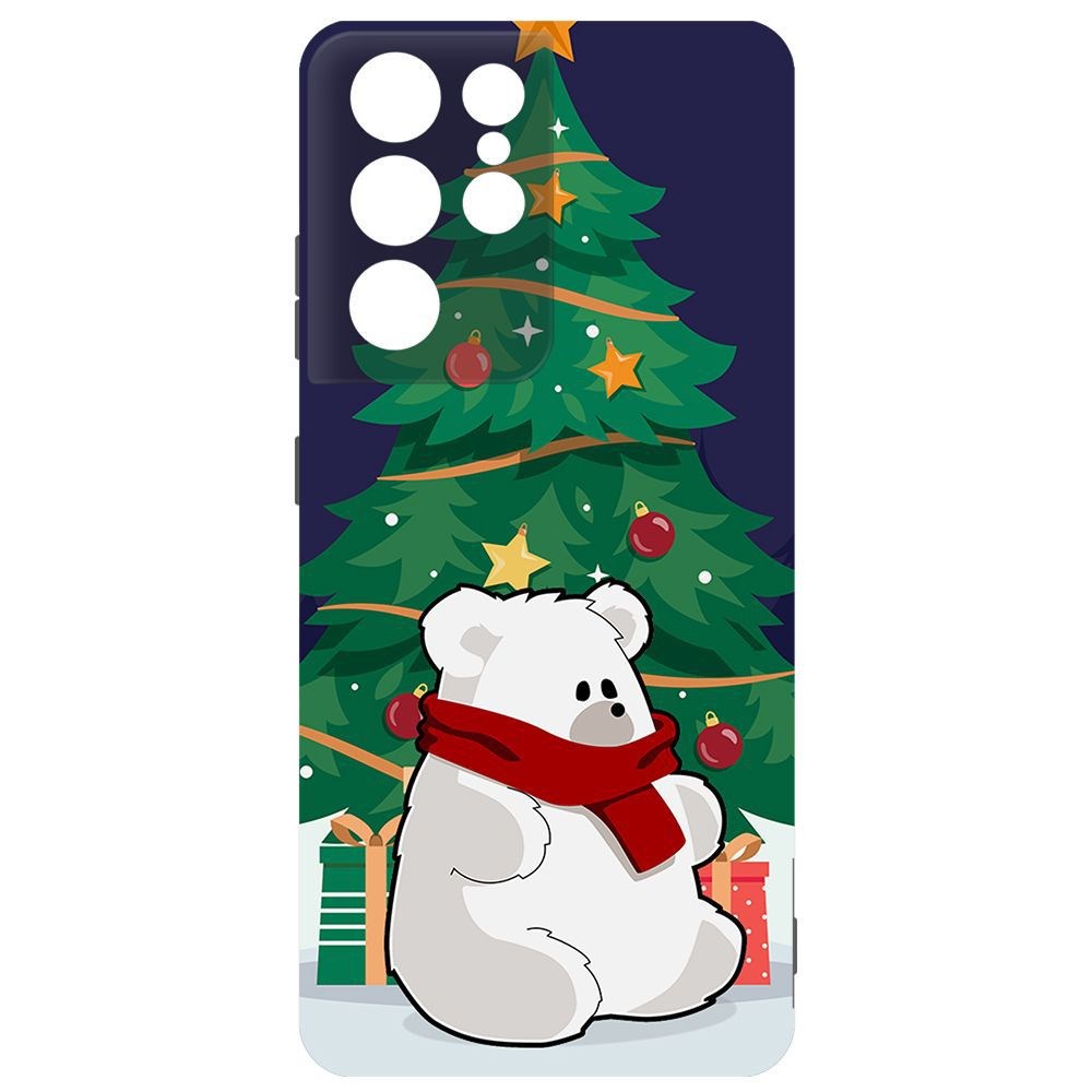 

Чехол-накладка Krutoff Софт Кейс Медвежонок для Samsung Galaxy S21 Ultra (G998) черный