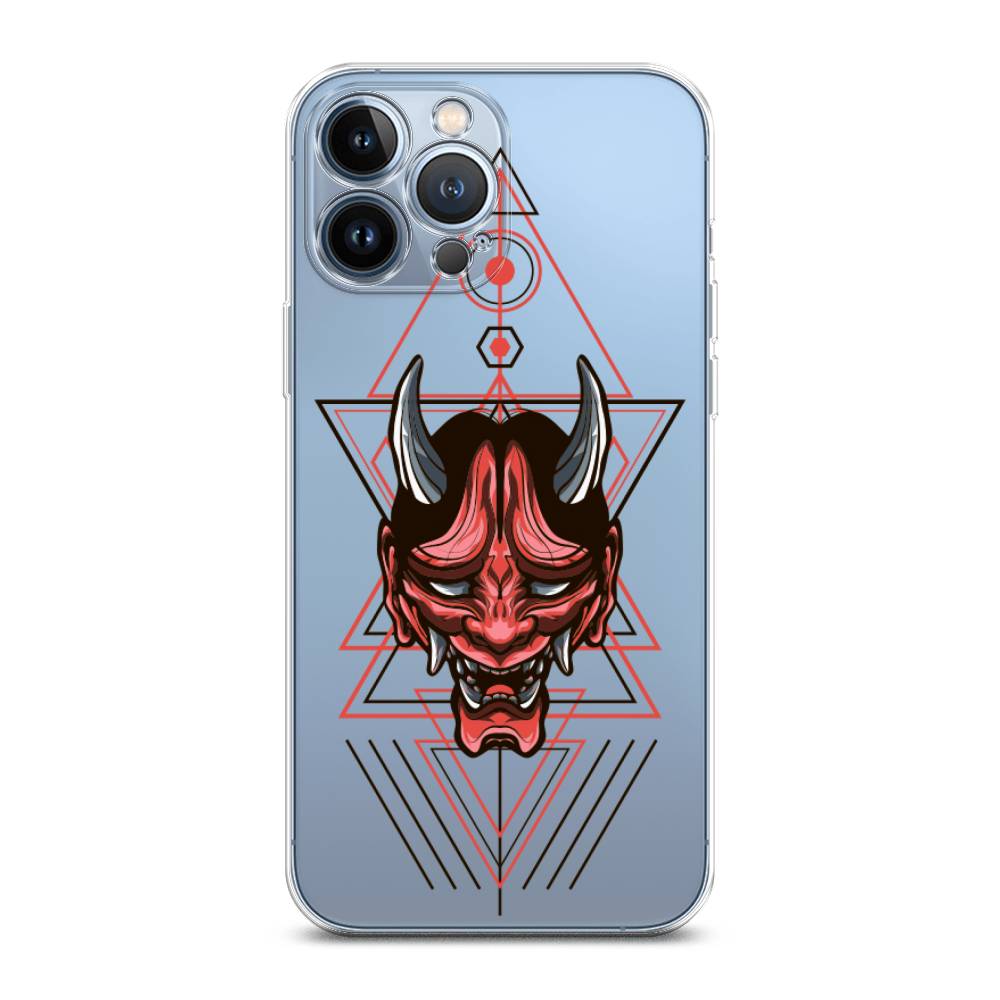 

Чехол для Apple iPhone 13 Pro Max "Hanya Oni mask", Серый;красный;черный, 14450-4