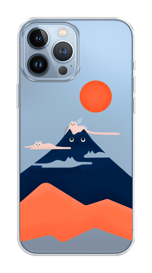 

Чехол на Apple iPhone 13 Pro Max "Кот-гора", Черный;оранжевый, 14450-1