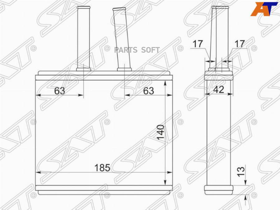 

Радиатор Отопителя Салона Mazda Demio Dw# 96-02 Sat арт. ST-MZ50-395-0