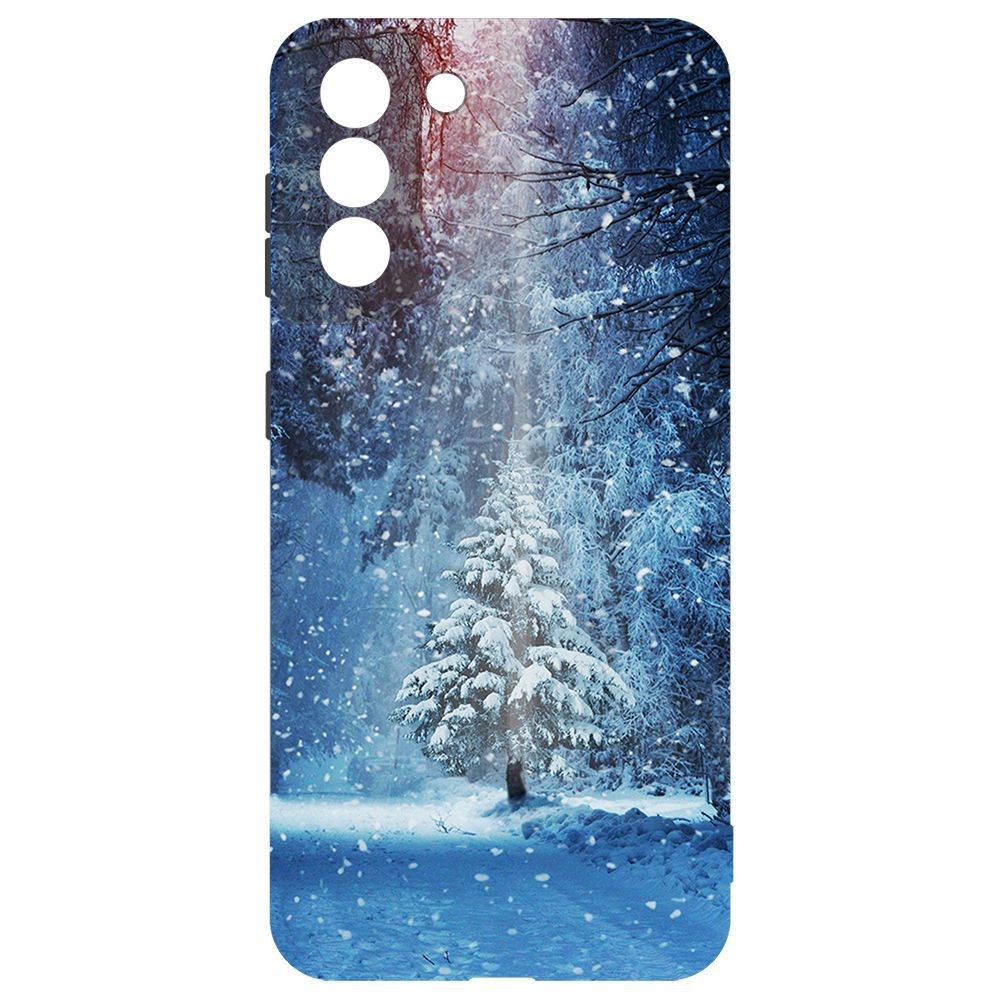 

Чехол-накладка Krutoff Софт Кейс Лесная ель для Samsung Galaxy S21 (G991) черный